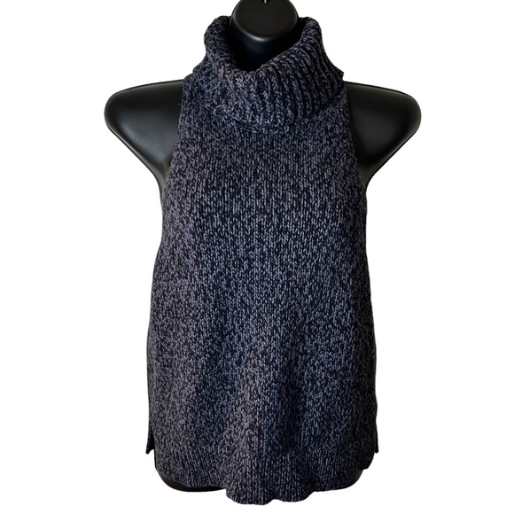 Madewell Turtleneck Cutaway Sleeveless Sweater. Size:Med Merino Wool blend. - Picture 1 of 6